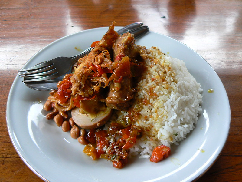 Nasi campur is one of the famous culinary in Bali.
