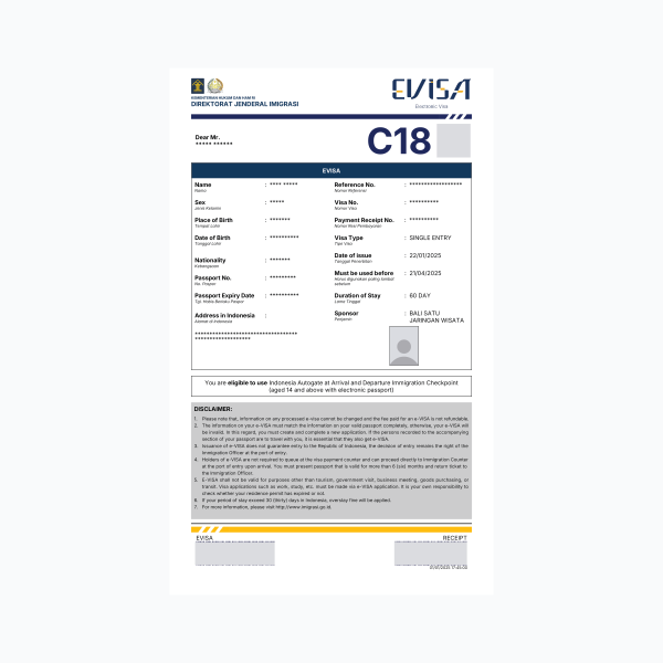Single Entry Work Trial Visa (C18)