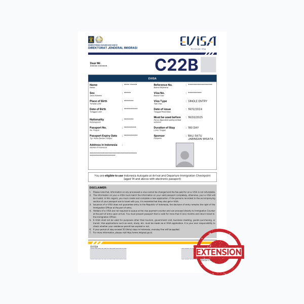 Single Entry Internship Visa (C22B) Extension